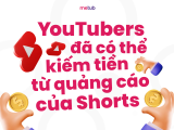 YouTubers đã có thể kiếm tiền từ quảng cáo của Shorts